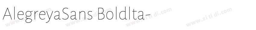 AlegreyaSans Boldlta字体转换